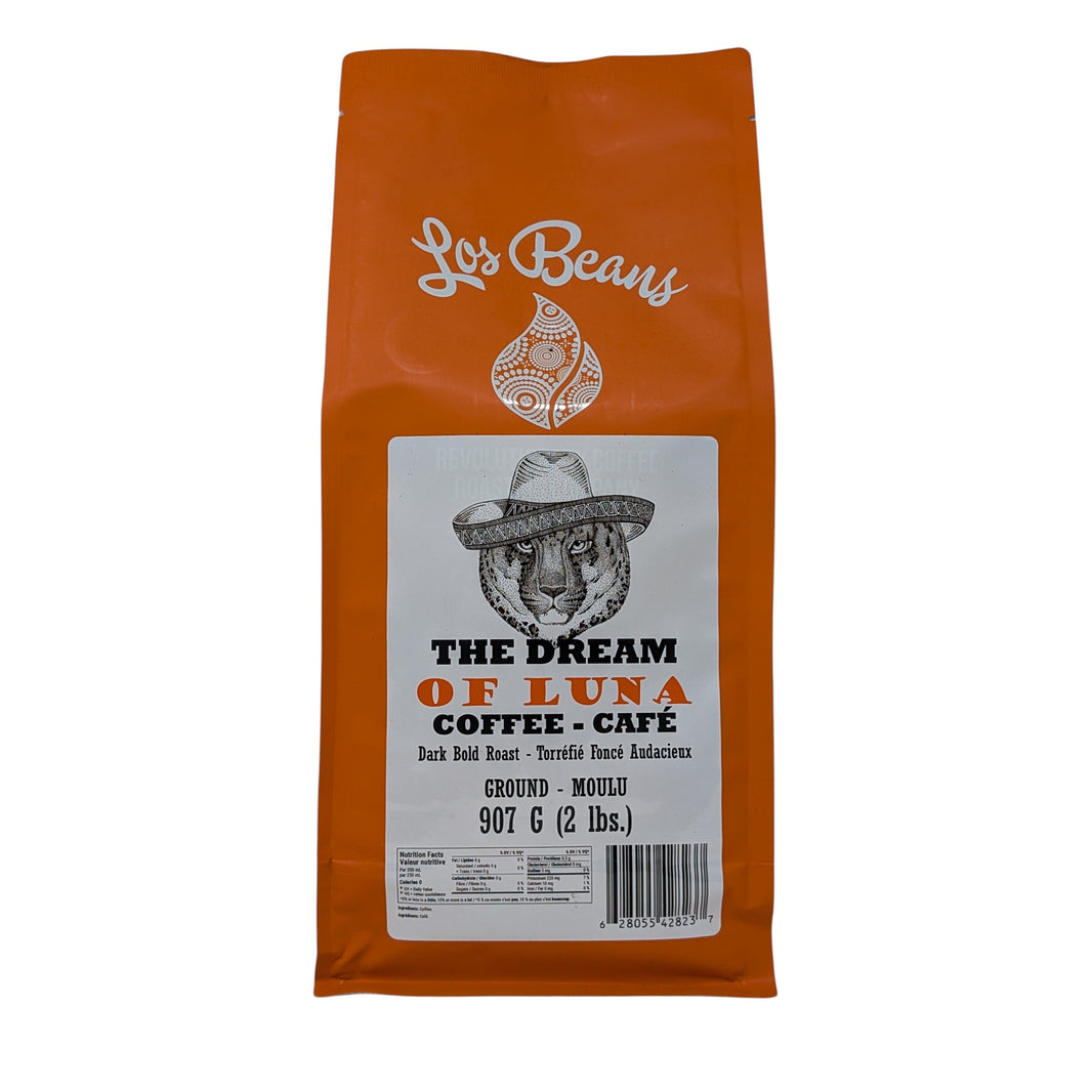 image Los Beans The Dream of Luna Bold Dark Roast 907g Ground.