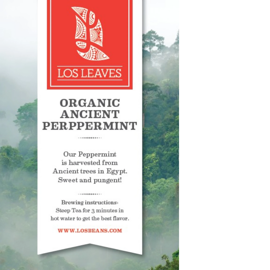 LosLeaves Organic Ancient Peppermint Tea — 50 Envelopes