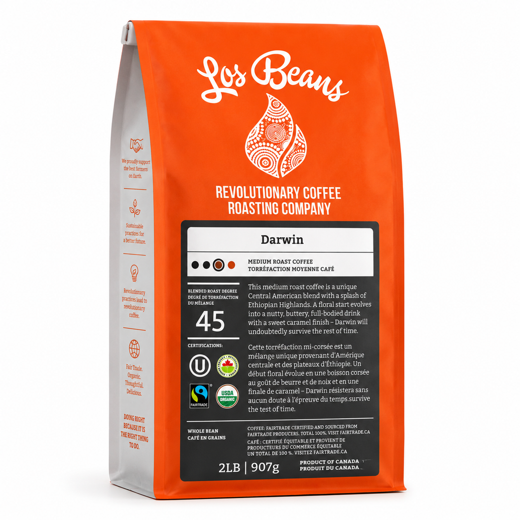 Darwin 907 grams-Organic Coffee-Whole Bean-Medium Roast