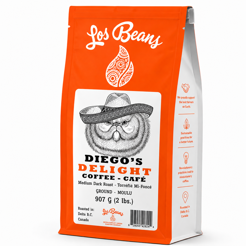 Los Beans Diego's Delight Medium Dark Roast 907g Ground.