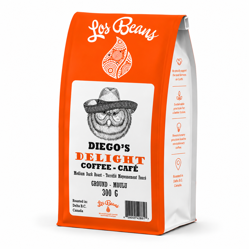 Los Beans Diego's Delight Medium Dark Roast 300g Ground.