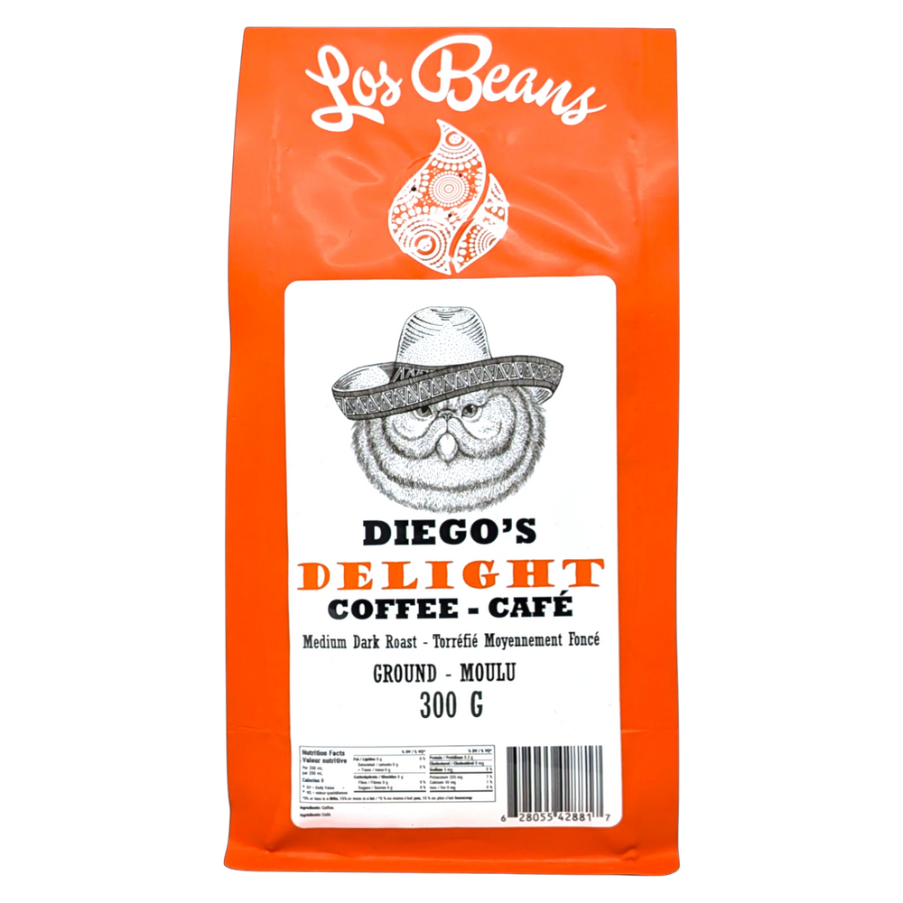 Los Beans Diego's Delight Medium Dark Roast 300g Ground.