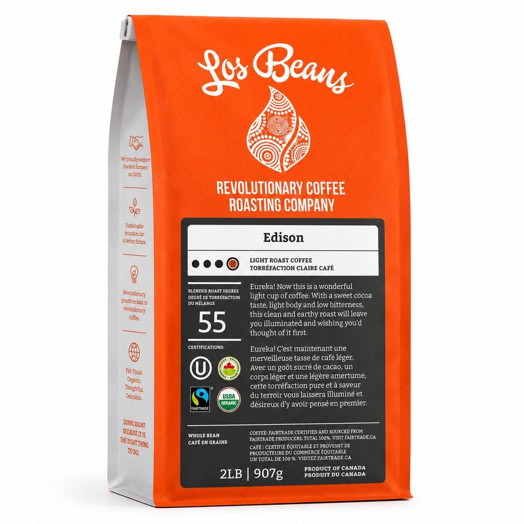 Edison 907 grams-Organic Coffee-Whole Bean-Light Roast