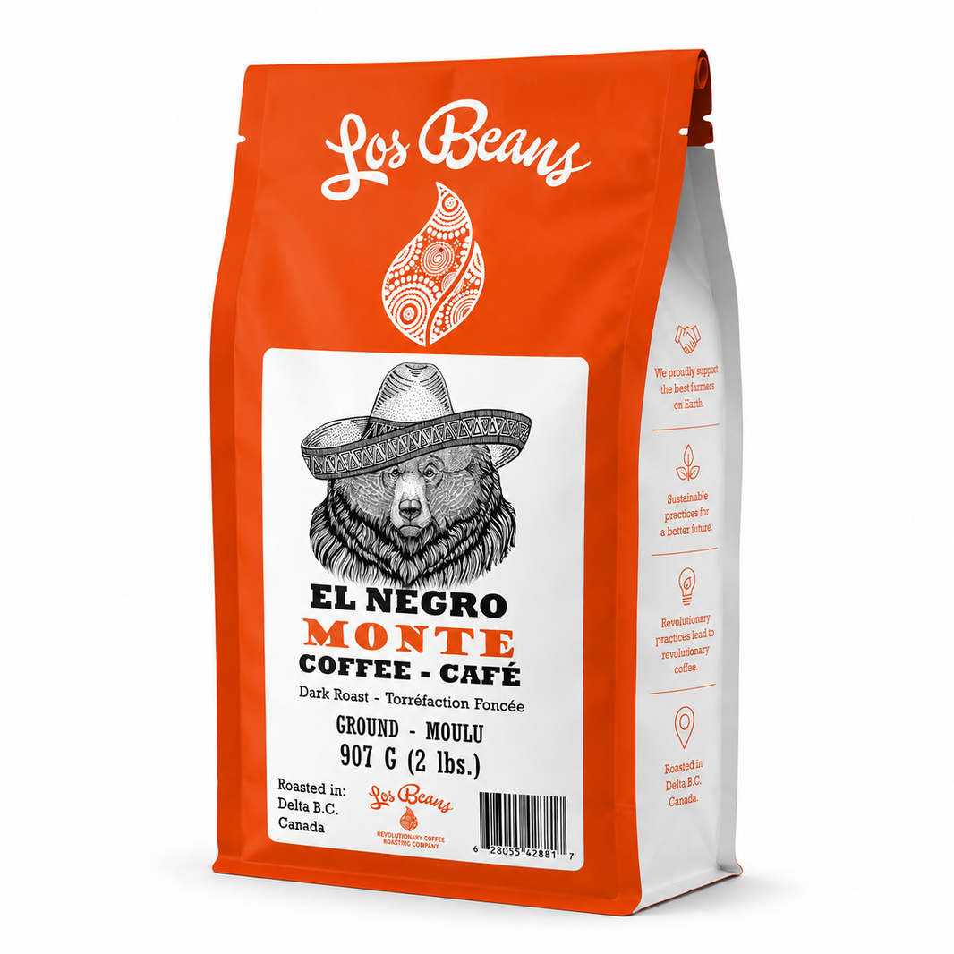 Los Beans El Negro Monte Dark Roast 907g Ground.