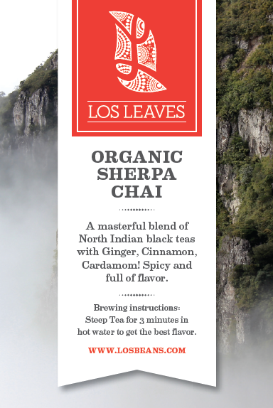 LosLeaves Organic Sherpa Chai Tea — 50 Envelopes