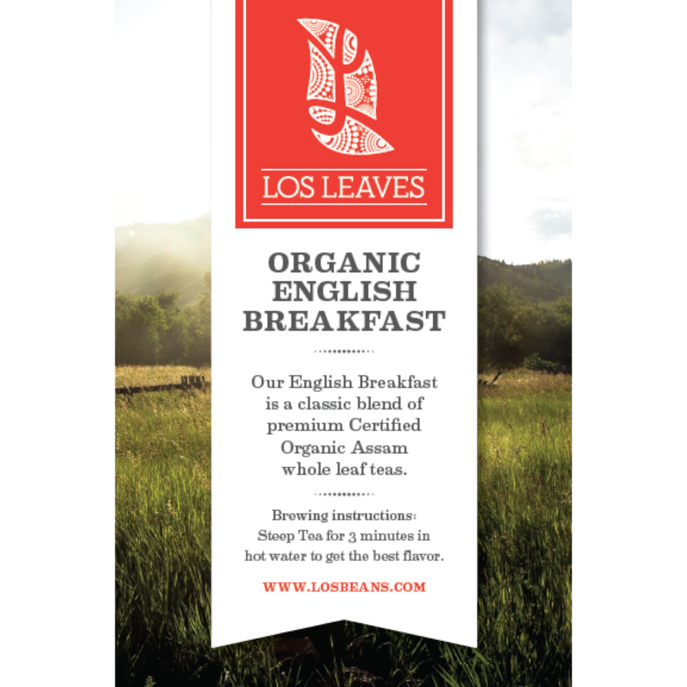 LosLeaves Organic English Breakfast Tea — 50 Envelopes
