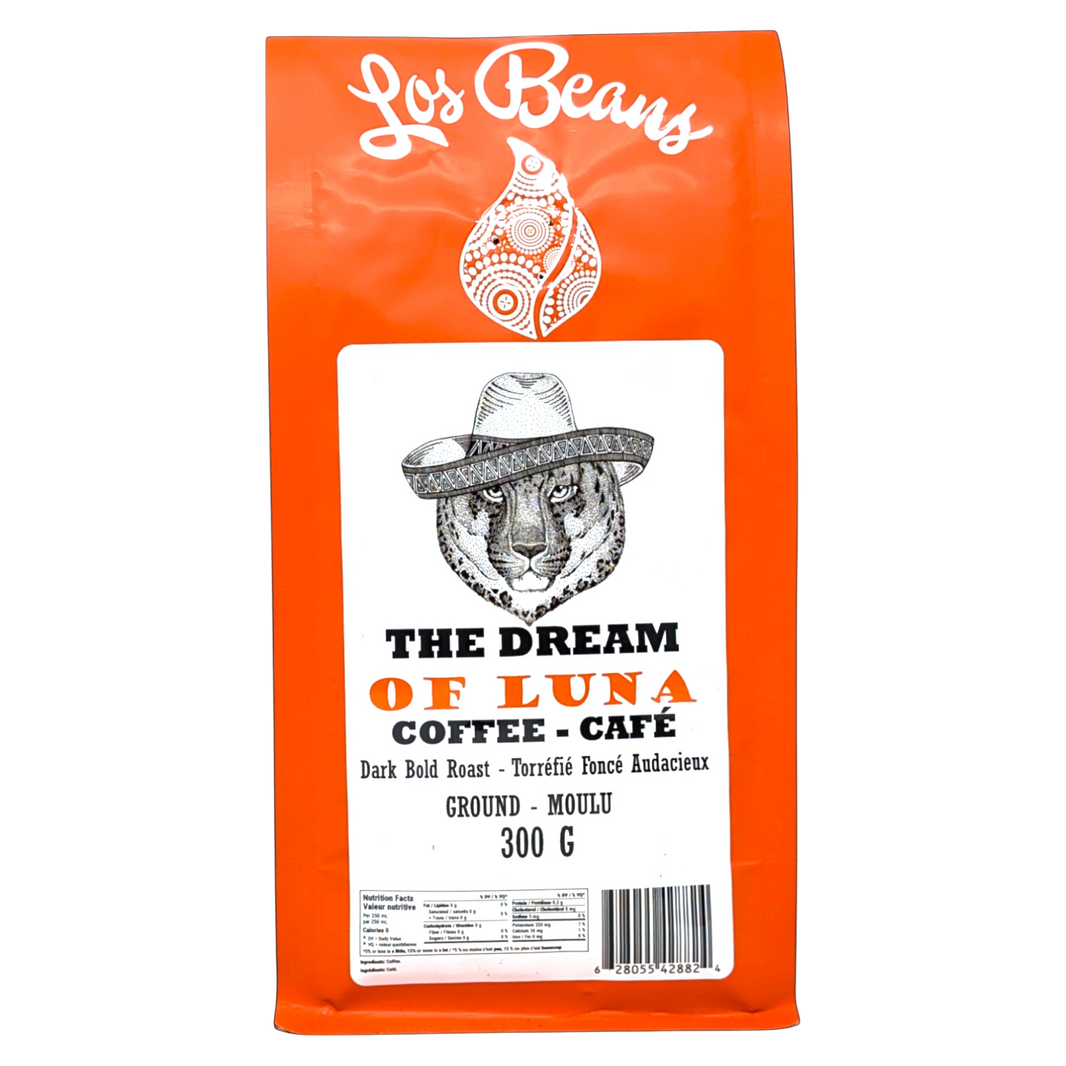 image Los Beans The Dream of Luna Bold Dark Roast 300g Ground.