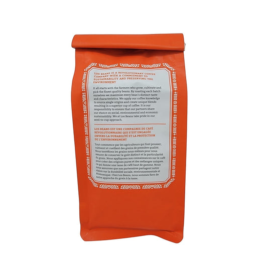 www.losbeans.com El Negro Monte dark roast ground coffee bag, bold and intense flavor profile.